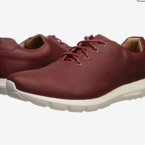 NWT Men's Marc Joseph Extra Lightweight Oxford Shoe Red Vintage Grainy C…